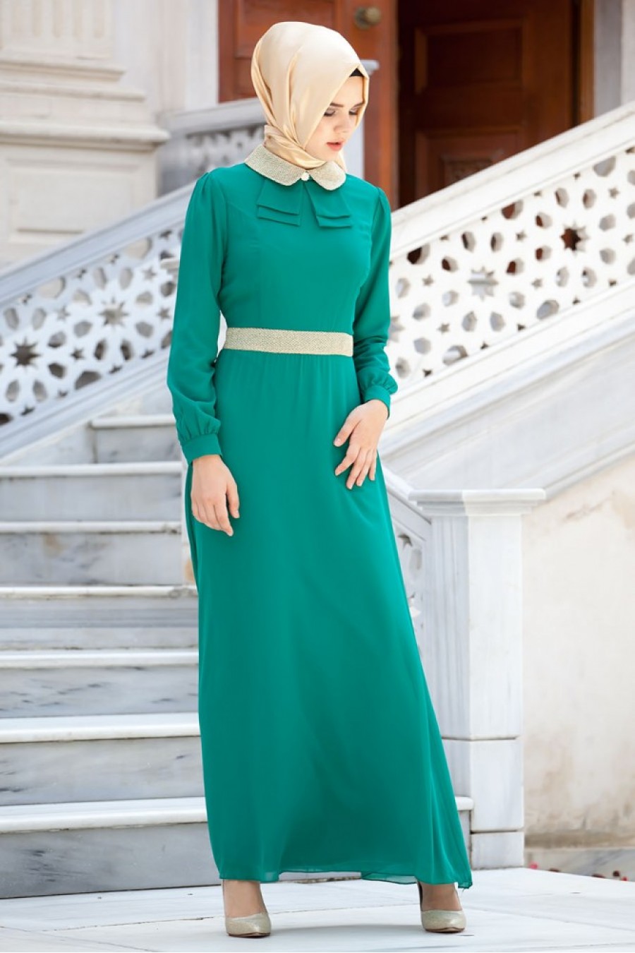 Almond Green Dress
